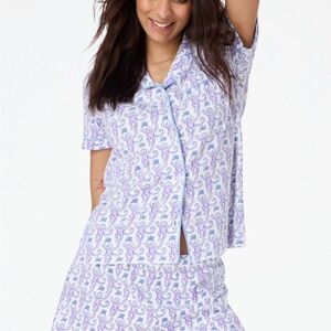 Roller Rabbit Monkey Polo Pajamas Purple
